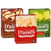 森吉百貨 日本 三立製菓 D'asses 薄燒餅 抹茶/巧克力/白巧克力 夾心薄酥餅乾 夾心餅乾 12枚入