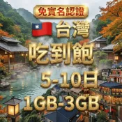 【eSIM】台灣上網 不用實名 開通即用 【5至10天】【每日1GB-3GB】降速吃到飽 快速上網 免插卡 中華電信