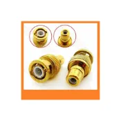 (店+)鍍金頭 BNC 公頭 轉 RCA / AV 母孔 電子零件材料 DIY (單個)