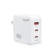 【E-books】AC-DK63T 65W氮化鎵PD+QC3.0三孔快速充電器(台灣製造)