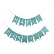 【派對慶生】生日快樂裝飾掛旗(燙金質感 周歲 網紅 拍照道具 裝飾 場景佈置)