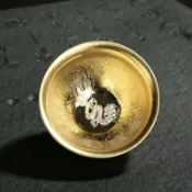 全球選品1館 生活百貨 建盞茶杯主人杯純手工金盞鑲銀龍鳳凰荷花金魚品茗杯功夫茶盞送禮
