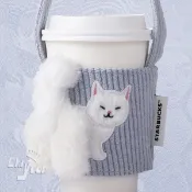 Starbucks 台灣星巴克 2025 粉藍貓咪尾巴便利單杯提袋 一杯 提袋 杯袋 環保袋 單杯袋 粉藍貓咪