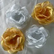 巧手材料坊～玫瑰花套，新款金箔款玫瑰金莎花套
