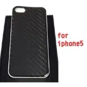 【促銷】蘋果手機殼 iphone5手機殼 保護套保護殼 黑底白邊 碳纖維CARBON 424