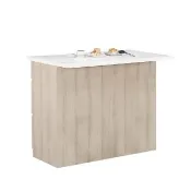 【WAKUHOME 瓦酷家具】Frances時尚大理石紋4尺中島櫃 A003-470-4