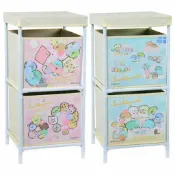 【震撼精品百貨】角落生物 Sumikko Gurashi SAN-X 角落小夥伴雙層置物櫃-粉/藍(隨機出貨)#01566 震撼日式精品百貨