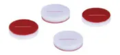 順億儀器 《ALWSCI》2ml Vial瓶用 9mm 墊片【100個/包】 厚度 1mm (紅PTFE膜/白silicone預開線墊片) 實驗儀器 /塑膠製品 /鐵氟龍/矽膠墊片