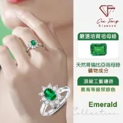 【翠峰】培育祖母綠《若葉》女戒 鑽戒 戒指 哥倫比亞祖母綠 飾品 禮物 生日送禮