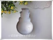 ☆荳荳龍~DIY手作黏土☆ 聖誕雪人 餅乾模/ 雪人 黏土模/翻糖模/不鏽鋼餅乾模
