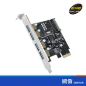伽利略 PTU304B 4埠 USB3.0 | SATA電源供電 | PCI-E | 擴充卡