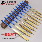 上新 鍍鈦金剛石銼刀打磨手工超細拋光金屬木工迷你三角銼小號 工具k