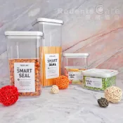 愛鼠協會NEOFLAM-smart seal聰明封儲物罐-白蓋 收納盒 密封罐 保鮮盒 飼料 儲存
