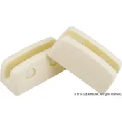 (店+)衛浴用品 塑膠平台夾 玻璃夾具 象牙色/白色 8 x 3.7 x 3.5cm (可夾6 10 mm)