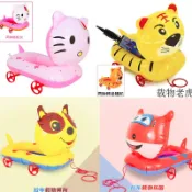 貝比童館 可愛小型動物拉車 拉車玩具 夜市玩具 過年送禮玩具 長頸鹿拉車 動物拉車 牽狗散步氣球 散步狗 充氣玩具車