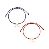 【金緻品】黃金蠟繩手鍊 橢圓 0.05錢(純金手鍊 細蠟繩手鍊 紅繩 幸運繩 細蠟繩 單環 金環)