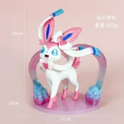 【口碑熱銷】神奇寶貝手辦葉伊布月亮仙子伊布家族擺件公仔寵物小精靈動漫禮物