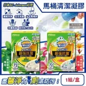 日本SC Johnson莊臣-最強洗淨防污推桿式馬桶清潔凝膠38g+推桿1支/盒(坐式馬桶去尿漬消臭黏凍,免刷洗潔廁香氛凍,鑽石型凝凍可沖約720次)