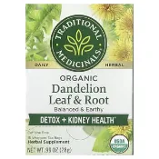 【iHerb】Traditional Medicinals, 有機蒲公英葉和根茶，無咖啡萃取，16 獨立茶包，0.99 盎司（28 克）