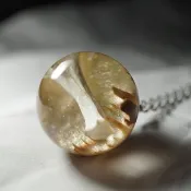 寵物骨灰客製化配色球形項鍊 禮物 瞳孔色 毛髮顏色 骨頭舍利版本