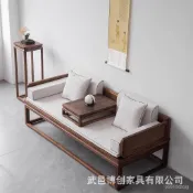 廠傢直營 新中式老榆木羅漢床羅漢榻美人榻中式傢具單人榻榻米沙髮床客廳 實木沙發 沙發床 躺椅 羅漢床 多人沙發 UBAE