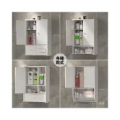 (店+)北歐置物櫃 廁所衛生間馬桶上方置物架 免打孔 壁掛儲物櫃 牆壁櫃 浴室洗手間收納櫃 洗手間整理櫃可定製