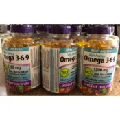 代購含運 Webber Naturals Omega 3-6-9亞麻籽, 魚油和玻璃苣油, 1200mg,180粒軟膠囊
