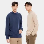 【Hang Ten】男裝-喀什米爾混紡半高領毛衣(多色選)