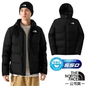 【The North Face】男 輕量防潑水保暖連帽外套.羽絨夾克.大衣/550蓬鵝絨填充/4U82-4H0 宇宙黑 V