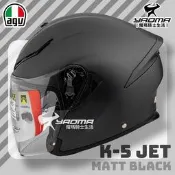 AGV K-5 JET 素色 消光黑 MATT BLACK 內鏡 雙D扣 3/4罩 安全帽 K5 JET  耀瑪台中