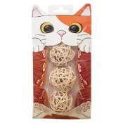 (店+)【CATWANT 貓咪旺農場】蟲癭果鈴鐺藤球 貓咪玩具 3入(貓薄荷 木天蓼 貓咪舒壓)