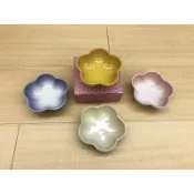 LE CREUSET 12cm小花型深盤（芥末黃、貝殼粉、淡粉紫、沙丘白）～
