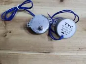 風扇馬達轉盤同步電機微型電機 齒輪減速馬達 AC110V交流同步 單扁軸馬達金屬齒TYC-50 AC100-127V