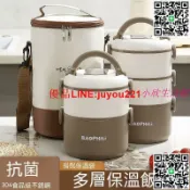 優品優選 保溫提鍋 保溫飯盒 燜燒鍋 提鍋 304不銹鋼新款保溫飯盒帶蓋微波爐可加熱上班族學生大容量帶飯桶