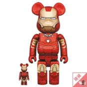 (店+)【BE@RBRICK】（現貨）BE@RBRICK 庫柏力克熊 IRON MAN 鋼鐵人 MARK III 100％& 400％ 大娃 玩具有毒