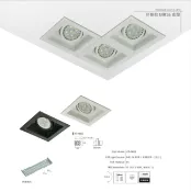 好時光專業照明 kAOS 拼接款盒燈 LED MR16 5W 7W 超薄形盒燈 方形 替換式 搭配MR16 杯燈 燈泡 空台 方型崁燈