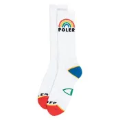 POLER MOUNTAIN RAINBOW SOCK 山岳彩虹 中長襪 男襪 白