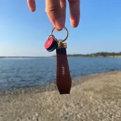 【免費燙字】簡約皮革鑰匙圈/鑰匙圈/質感鑰匙圈/送禮/畢業禮物