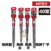含稅 HITE2 40型電動鎚用 鎢鋼電動鑿 鎢鋼電動尖鑿  楊桃鑿 電動鑿 尖 平鑿 合金鎢鋼 石材破碎 RC剋星