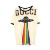 【DOKODEMO】【二手】Gucci GUCCI 短袖T卹 龍形刺繡 復古棉質T卹 男士二手 A