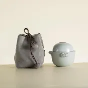【LohasPottery 陸寶】汝窯仙石隨手泡-旅行茶具(一壺一杯一壺袋 茶具/禮品/禮物/收藏)