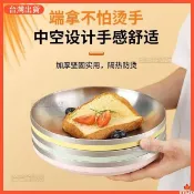 防燙餐盤 304 不銹鋼 餐盤 餐具 不鏽鋼圓盤 不鏽鋼盤 燒烤盤 露營餐具 露營用品 露營餐盤 隔熱烤肉盤