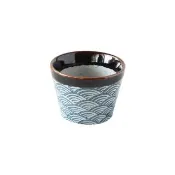 【Just Home】日式海波陶瓷茶杯90ml(茶碗蒸 小碗 小杯子 烤布蕾)