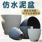 ｜菜鳥植物園｜塑膠盆 花盆 仿水泥盆 大花盆 塑膠花盆 仿石紋樹脂盆器 仿水磨石盆器 觀葉植物花盆 大盆器 加厚花盆