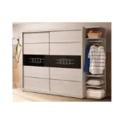 (店+)【新荷傢俱工場】 26W 082 布萊德5尺衣櫥 7尺衣櫥 1.5角邊櫃 滑門衣櫥 推門衣櫥 附折鏡衣櫥 衣櫥 衣櫃