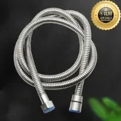 【高品質】1.5米不鏽鋼電鍍軟管淋浴管 加密加厚花灑進水管2m雙銅帽伸縮軟管