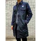 特價(正品)代購 江戶勝 男生 鋪棉牛仔長版外套  防寒外套 電繡LOGO 深藍色
