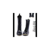 (店+)馬丁靴真皮牛皮牛筋底馬丁鞋14孔朋克男式中筒靴