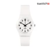 Swatch JUST WHITE SOFT 經典手錶/瑞士製造 SO28W107-S14 (34mm)【官方旗艦店】