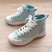 Zara 女童 大童 童鞋 牛仔布運動短靴 高筒鞋 運動鞋 布鞋 鞋子 尺寸33（20.9cm)